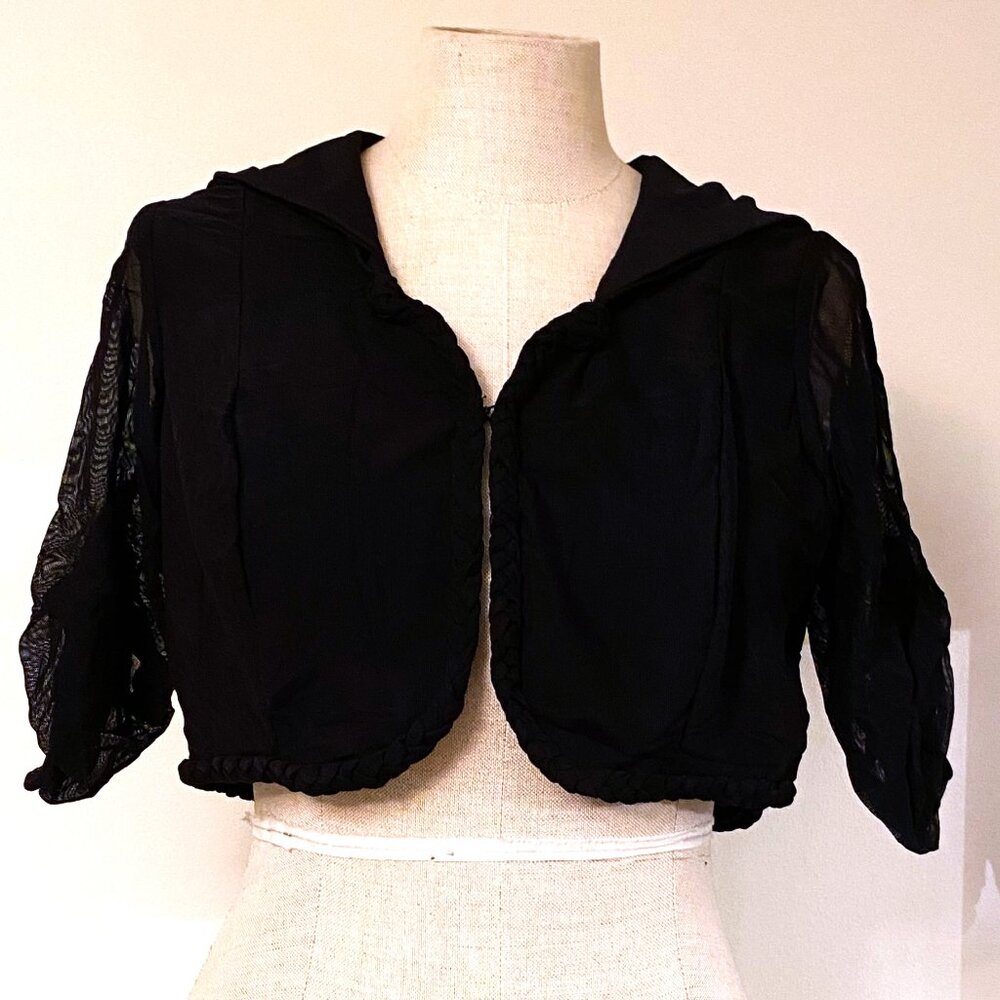 Belafigura Black Crop-Top Dance Jacket